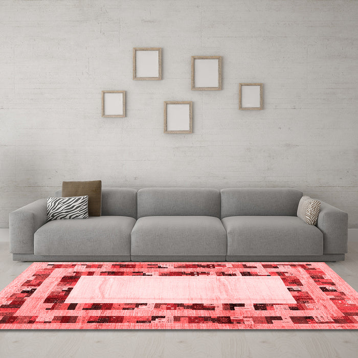 Contemporary Red Washable Rugs