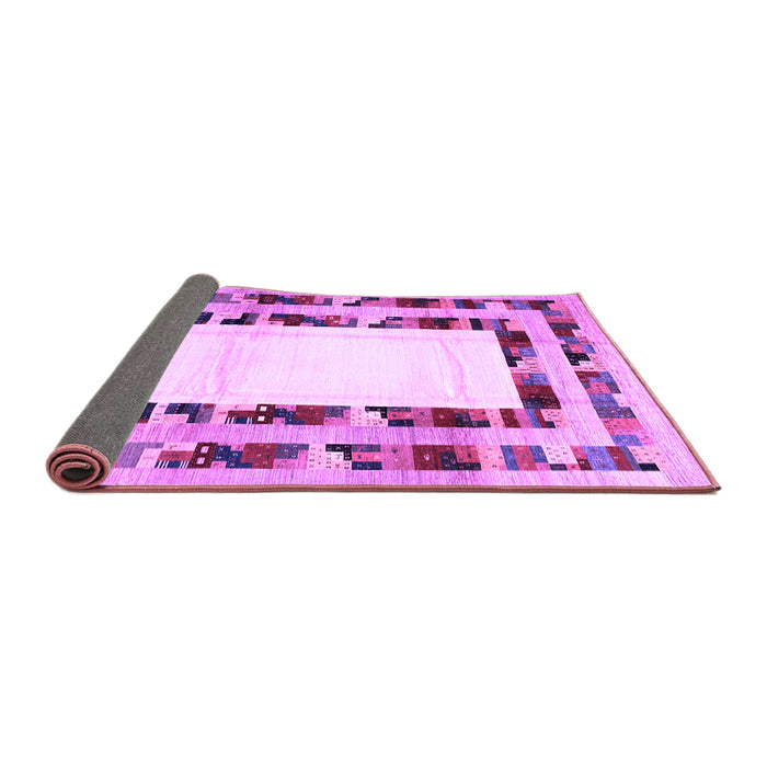 Sideview of Abstract Purple Contemporary Rug, con1591pur