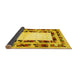 Sideview of Abstract Yellow Contemporary Rug, con1591yw