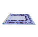 Sideview of Machine Washable Abstract Blue Contemporary Rug, wshcon1591blu