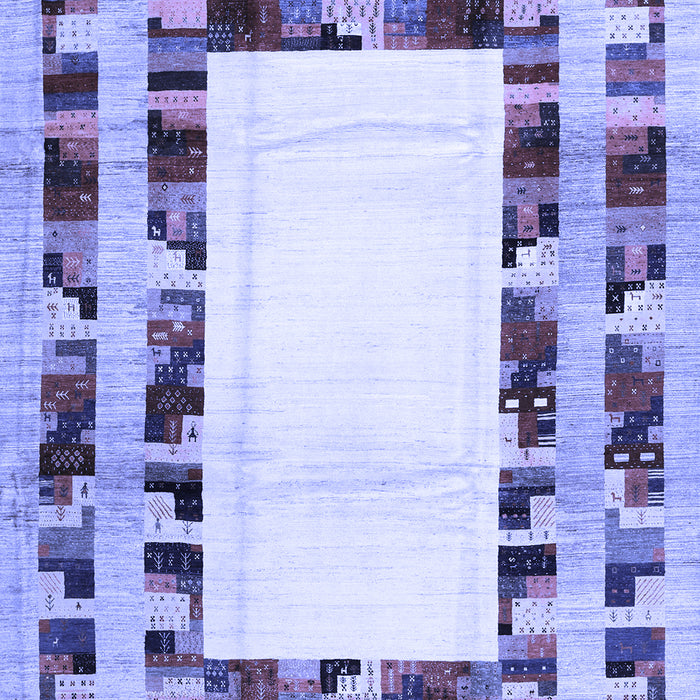 Machine Washable Abstract Blue Contemporary Rug, wshcon1591blu