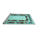 Sideview of Machine Washable Abstract Light Blue Contemporary Rug, wshcon1591lblu