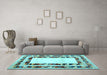 Machine Washable Abstract Light Blue Contemporary Rug in a Living Room, wshcon1591lblu