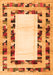 Serging Thickness of Machine Washable Abstract Orange Contemporary Area Rugs, wshcon1591org