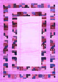 Abstract Purple Contemporary Rug, con1591pur