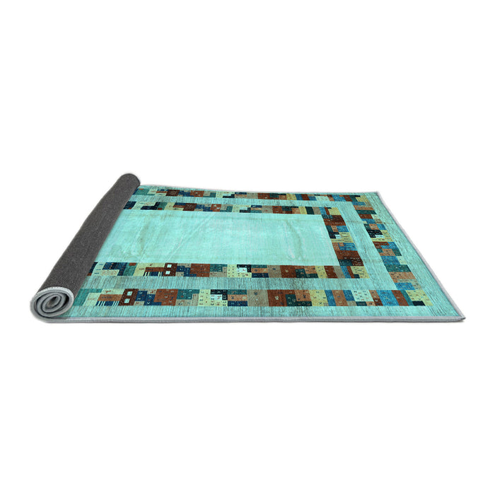 Sideview of Abstract Light Blue Contemporary Rug, con1591lblu