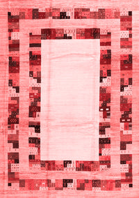 Abstract Red Contemporary Rug, con1591red