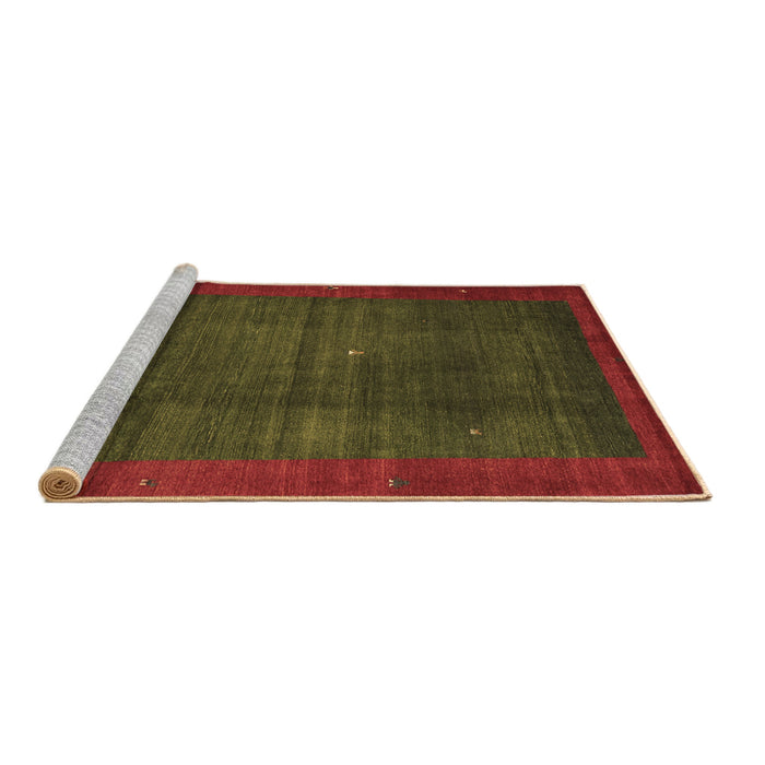 Sideview of Machine Washable Abstract Brown Contemporary Rug, wshcon1592brn