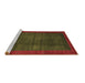 Sideview of Machine Washable Abstract Brown Contemporary Rug, wshcon1592brn