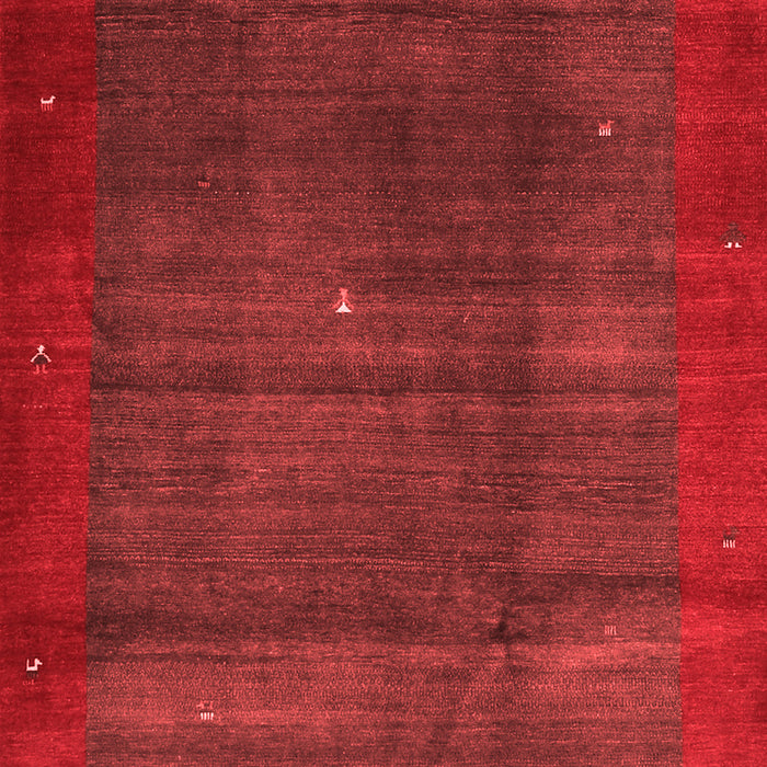 Abstract Red Contemporary Area Rugs