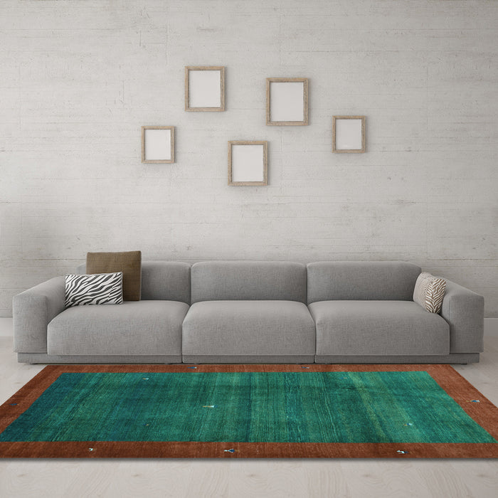 Machine Washable Abstract Light Blue Contemporary Rug in a Living Room, wshcon1592lblu