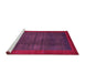 Sideview of Machine Washable Abstract Pink Contemporary Rug, wshcon1592pnk