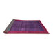 Sideview of Abstract Purple Contemporary Rug, con1592pur