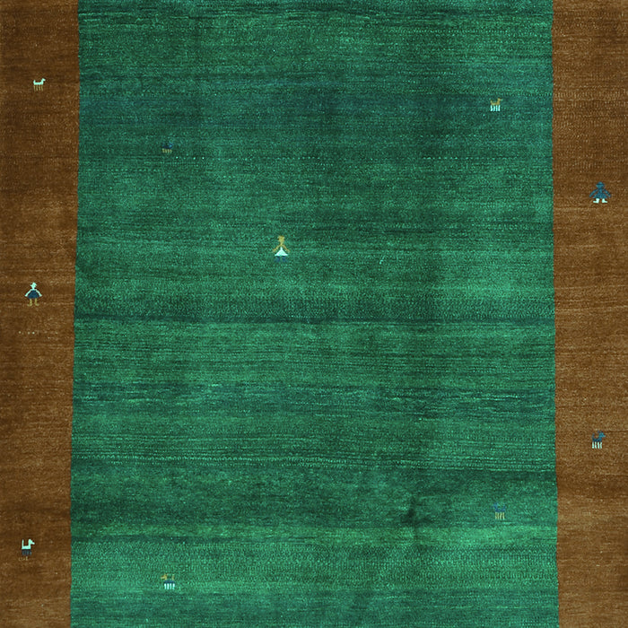Machine Washable Abstract Turquoise Contemporary Area Rugs, wshcon1592turq