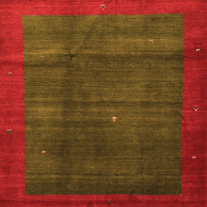 Round Machine Washable Abstract Orange Contemporary Area Rugs, wshcon1592org