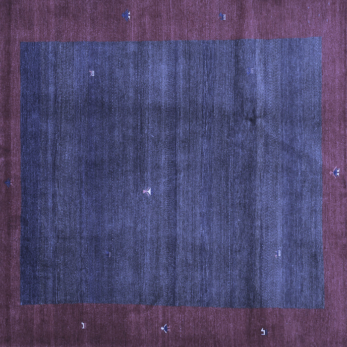 Square Machine Washable Abstract Blue Contemporary Rug, wshcon1592blu