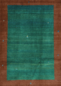 Abstract Light Blue Contemporary Rug, con1592lblu