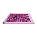 Sideview of Machine Washable Solid Pink Modern Rug, wshcon1593pnk