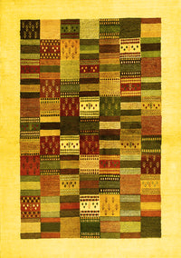 Solid Yellow Modern Rug, con1593yw