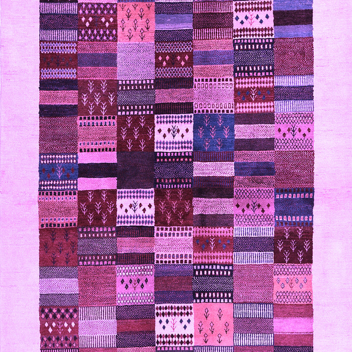 Machine Washable Solid Purple Modern Area Rugs, wshcon1593pur