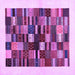 Square Solid Purple Modern Rug, con1593pur