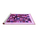 Sideview of Machine Washable Solid Purple Modern Area Rugs, wshcon1593pur