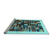 Sideview of Machine Washable Solid Light Blue Modern Rug, wshcon1593lblu