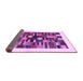 Sideview of Solid Purple Modern Rug, con1593pur