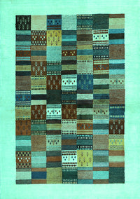 Solid Turquoise Modern Rug, con1593turq