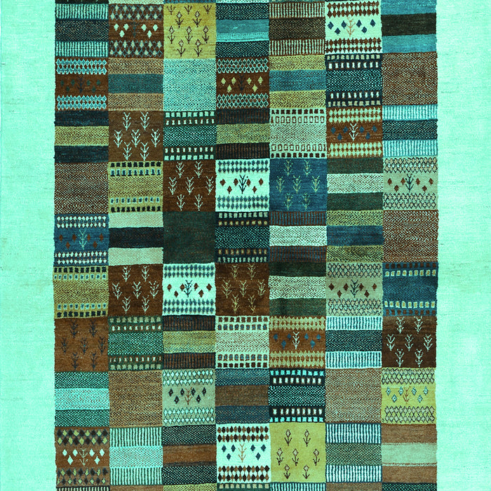 Solid Turquoise Modern Rug, con1593turq