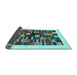 Sideview of Solid Light Blue Modern Rug, con1593lblu