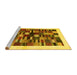 Sideview of Machine Washable Solid Yellow Modern Rug, wshcon1593yw