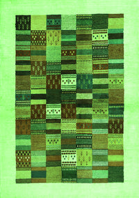 Solid Green Modern Rug, con1593grn