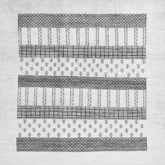 Serging Thickness of Solid Gray Modern Rug, con1594gry