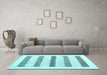 Machine Washable Solid Light Blue Modern Rug in a Living Room, wshcon1594lblu