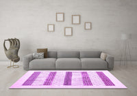 Machine Washable Solid Purple Modern Rug, wshcon1594pur