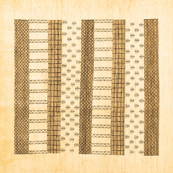 Square Machine Washable Solid Brown Modern Rug, wshcon1594brn