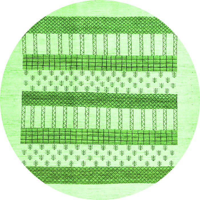 Square Solid Green Modern Rug, con1594grn