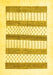 Solid Yellow Modern Rug, con1594yw