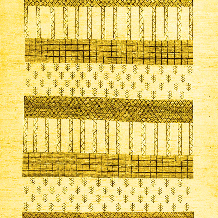 Solid Yellow Modern Rug, con1594yw