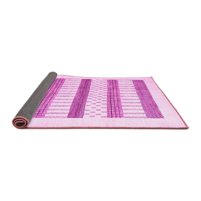 Sideview of Solid Pink Modern Rug, con1594pnk