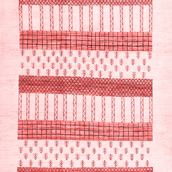 Machine Washable Solid Red Modern Rug, wshcon1594red