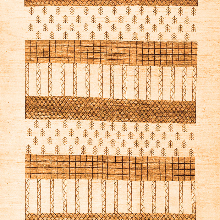 Solid Orange Modern Rug, con1594org