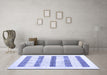 Machine Washable Solid Blue Modern Rug in a Living Room, wshcon1594blu