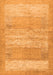 Serging Thickness of Machine Washable Abstract Orange Contemporary Area Rugs, wshcon1595org