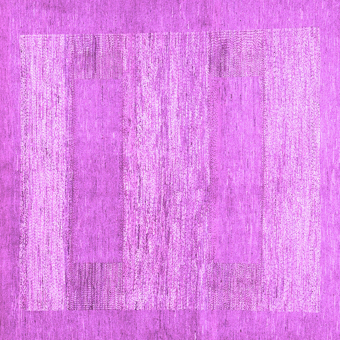 Square Abstract Purple Contemporary Rug, con1595pur