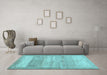 Machine Washable Abstract Light Blue Contemporary Rug in a Living Room, wshcon1595lblu