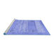 Sideview of Machine Washable Abstract Blue Contemporary Rug, wshcon1595blu