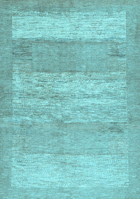 Abstract Light Blue Contemporary Rug, con1595lblu