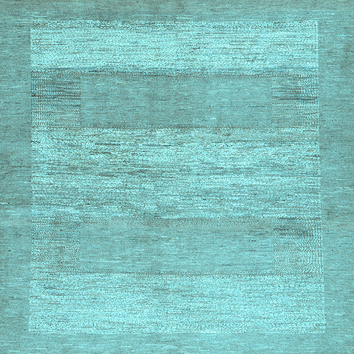 Square Machine Washable Abstract Light Blue Contemporary Rug, wshcon1595lblu